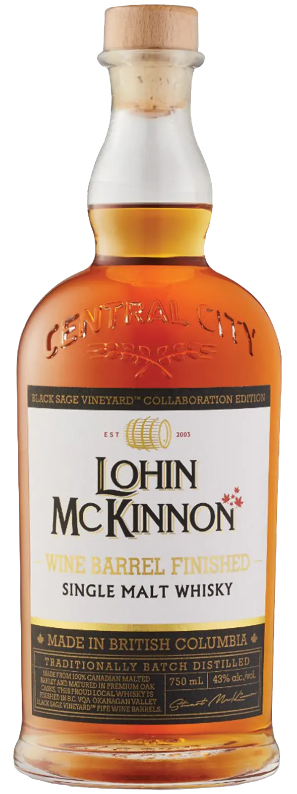 Lohin McKinnon VQA Black Sage Vineyard™ Collaboration Whisky